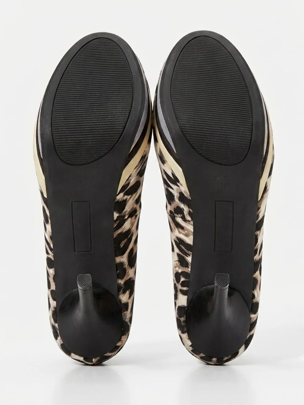 JustFab Leopard Print Platform Pumps in Brown and Black